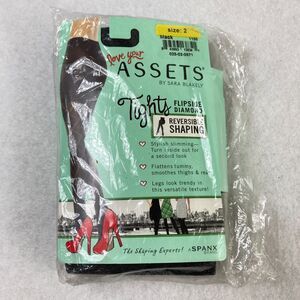 SPANX Assets Sara Blakely Reversible Shaping Tights Women's‎ 2 Flipside Diamond